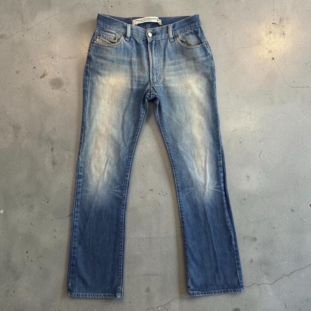 Diesel Fanker Slim Bootcut Jeans Mens 31 Fits 28x33 Light Wash Fade Italy 00793